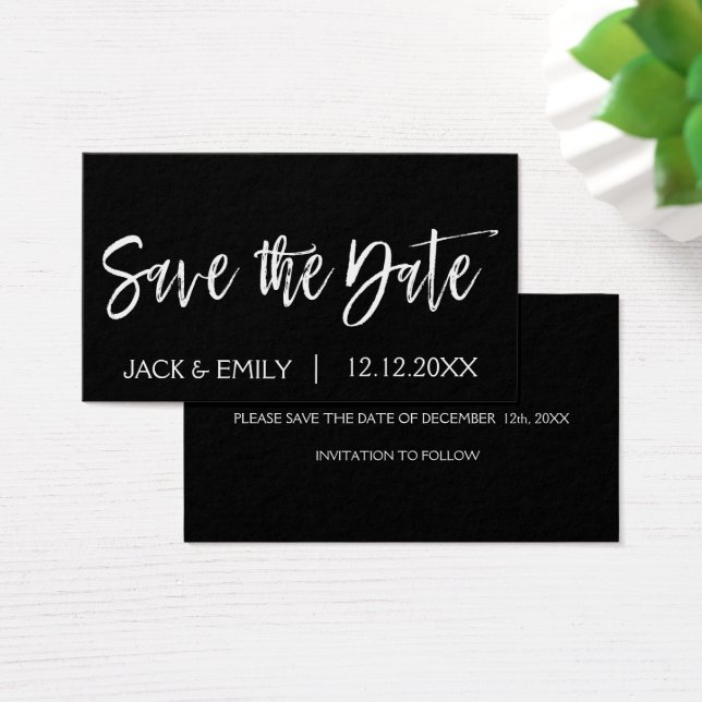 Black and White Save the Date (Desk)