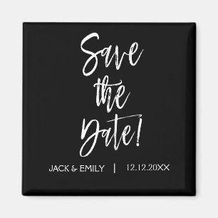 Black and White Save the Date Magnet