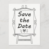 Black And White Save The Date Wedding Announcement
