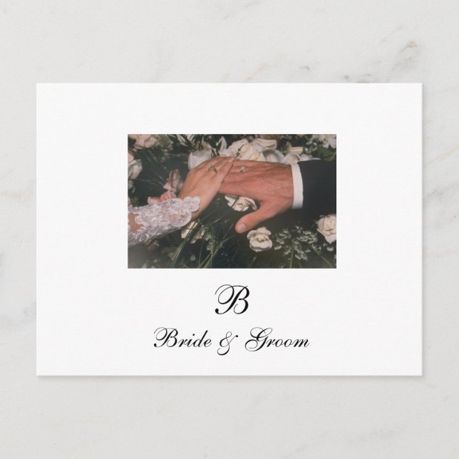 Black And White Save The Dates Card (Front)