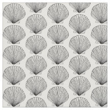 Black and White Scallop Shell