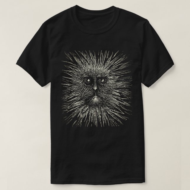 Black and White Scratchboard T-Shirt (Design Front)