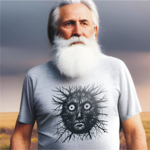 Black and White Scratchboard T-Shirt