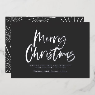 black and white script merry Christmas non photo 