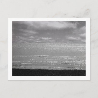 Black and white sea and sky postcard. postcard