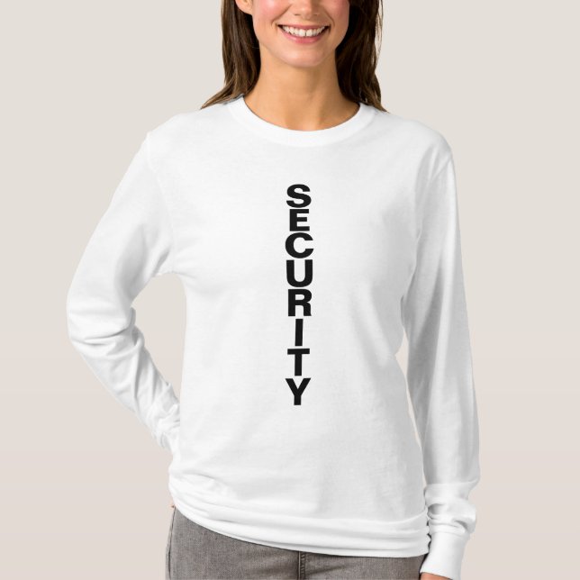 Black And White Security Custom Template Womens T-Shirt (Front)