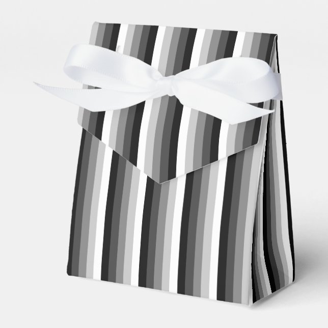 Black and white shadow stripes favour box (Front Side)