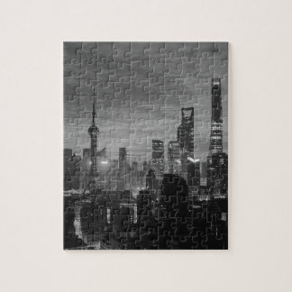 Black and White Shanghai Jigsaw Puzzle