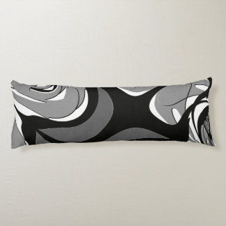 Black and White Shape Art Body Cushion