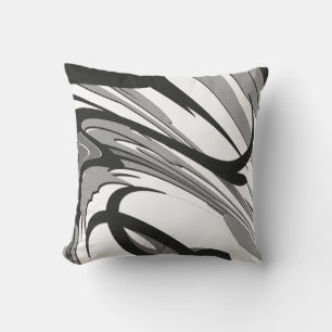 Black and White Shape Art Cushion