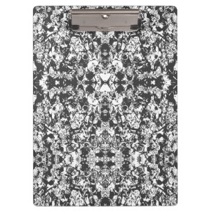 Black And White Shapes Pattern Clipboard