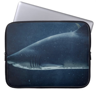 BLACK AND WHITE SHARK UNDERWATER LAPTOP SLEEVE