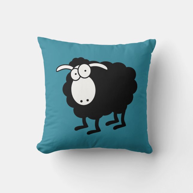 Black and white sheep cushion (Front)