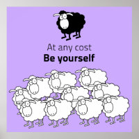 Black and white sheep