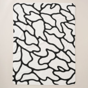 Black and white sherpa blanket