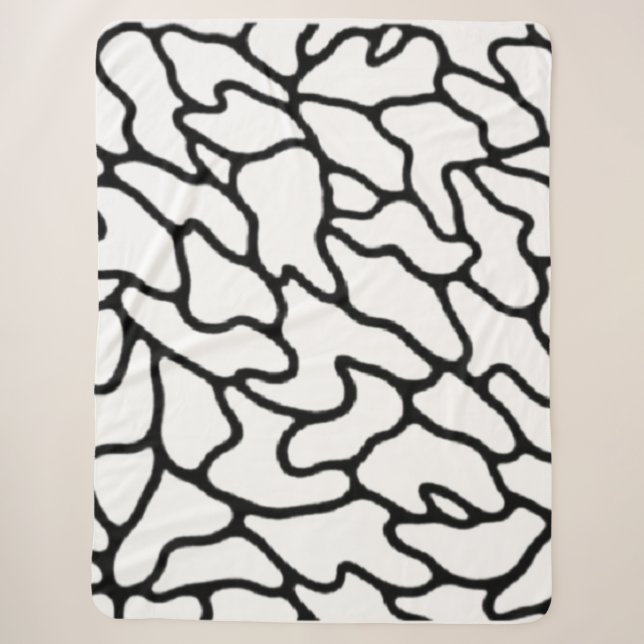 Black and white sherpa blanket (Front)