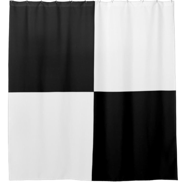 Black and white shower curtain (Front)