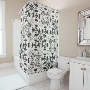 Black and White Shower Curtain