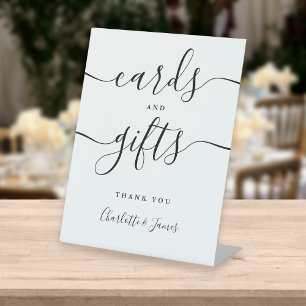 Black And White Signature Script Cards And Gifts Pedestal Sign