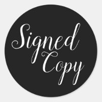 Black and White Signed Copy Writer Author