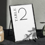 Black and white simple clean minimalist wedding table number<br><div class="desc">Black and white simple clean minimalist wedding table number. Please contact me if you need additional items.</div>