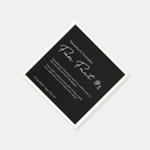 Black and White Simple Couple fun fact Wedding Napkin