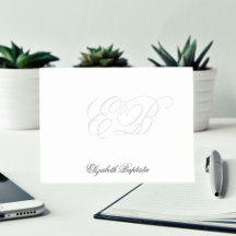 Black and White Simple Elegant Monogram