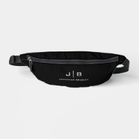 Black and White Simple Monogram Full Name