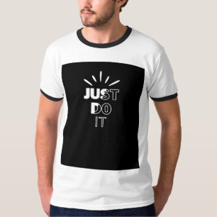 Black and White Simple Typography T Shirt