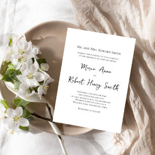 Black and White Simple Wedding Template