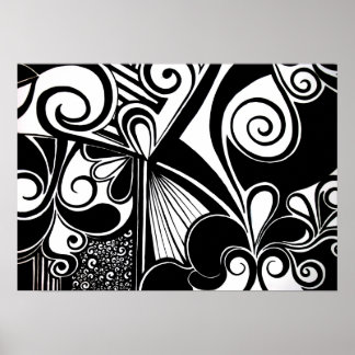 Black and White Simplicity Poster