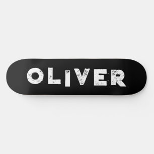 black and white skateboard solid color