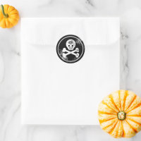 Black and White Skull and Cross Bones Halloween