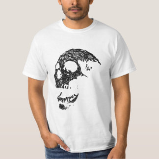 Black and White Skull Design. T-Shirt