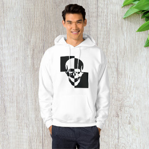 Black And White Skull Mens Hoodie