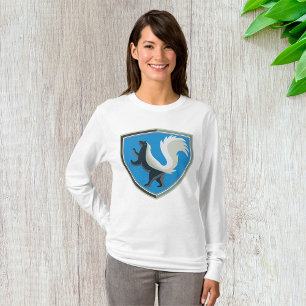 Black And White Skunk Womens Long-Sleeve T-Shirt