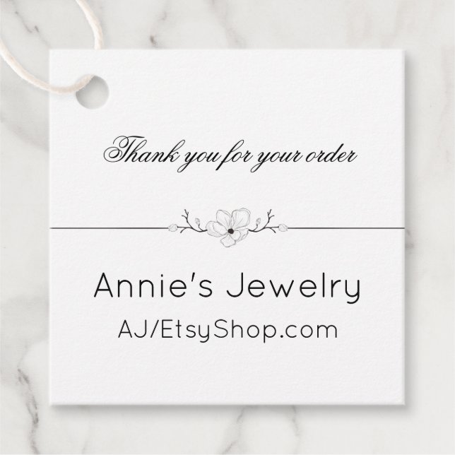 Black and White Small Business Tags (Front)