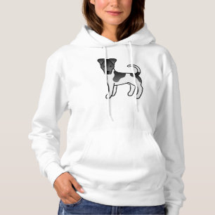 Black And White Smooth Fox Terrier Cartoon Dog Hoodie