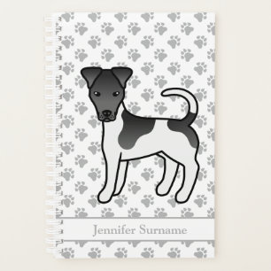 Black And White Smooth Fox Terrier Dog & Name Planner