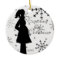 Black and White Snowflake Pregnancy Ornament