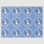 Black And White Snowman Hanukkah Festive Tissue Paper<br><div class="desc">Black And White Cartoon Snowman Winter Holiday Custom Personalised Happy Hanukkah Festive Tissue Paper. Can be customised to change the background colour. Is the wind blowing Mister Snowman over or did he just lose his balance? The "oh dear" expression on his snowy little face makes me smile. Add a whimsical...</div>