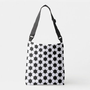Black and white Soccer ball pattern Crossbody Bag