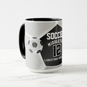 Black and White ⚽ Soccer Sport  Mug