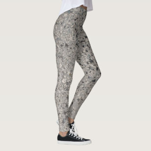 black and white speckled pattern leggings