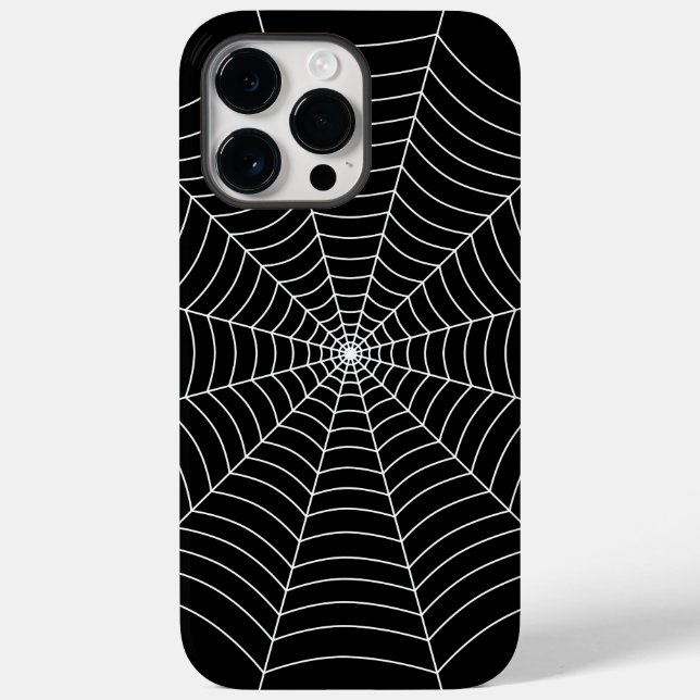 Black and White spider web Halloween pattern Case-Mate iPhone Case (Back)