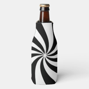 Black and White Spiral Bottle Cooler
