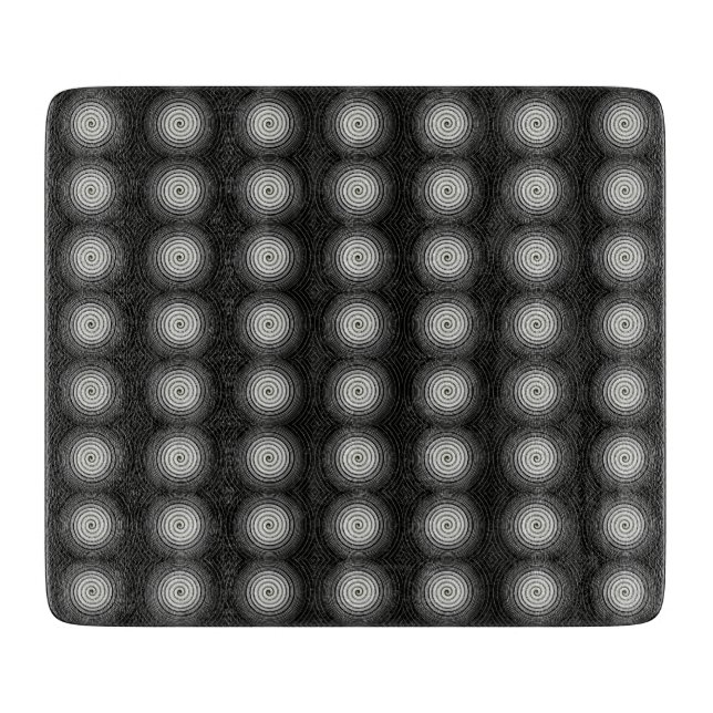 Black And White Spiral Cutting Board (Front)