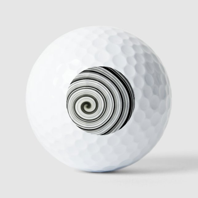 Black And White Spiral Golf Balls (Front)