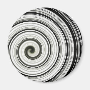 Black and white spiral magnet