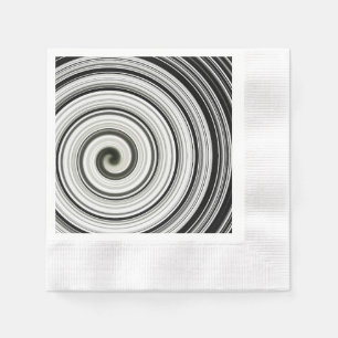 Black and white spiral napkin